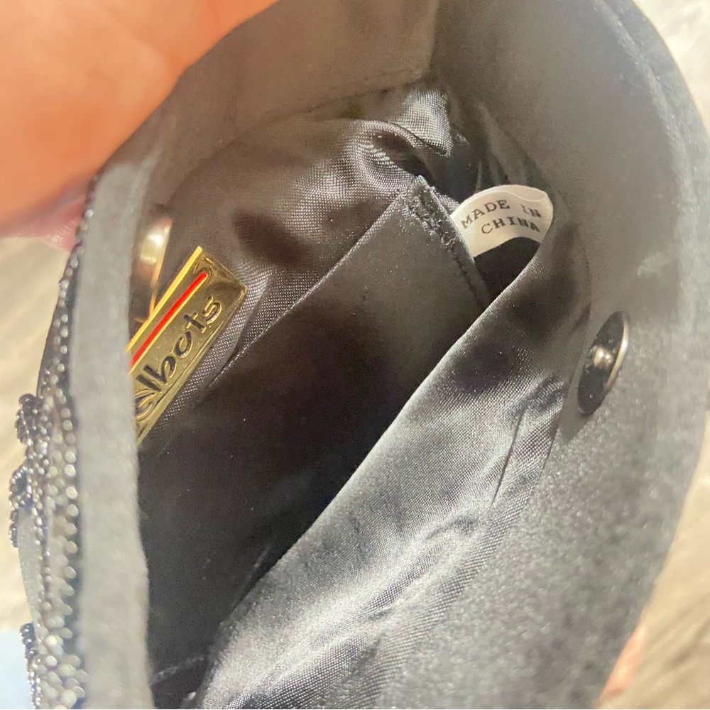 Talbots Beaded Black Crossbody Bag with Sleek Design - Picture 4 of 12